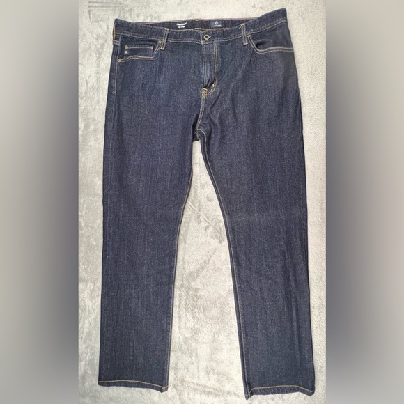 Adriano Goldschmied AG Jeans Mens 40x34 Dark Blue Everett Slim Straight Denim - Picture 1 of 10